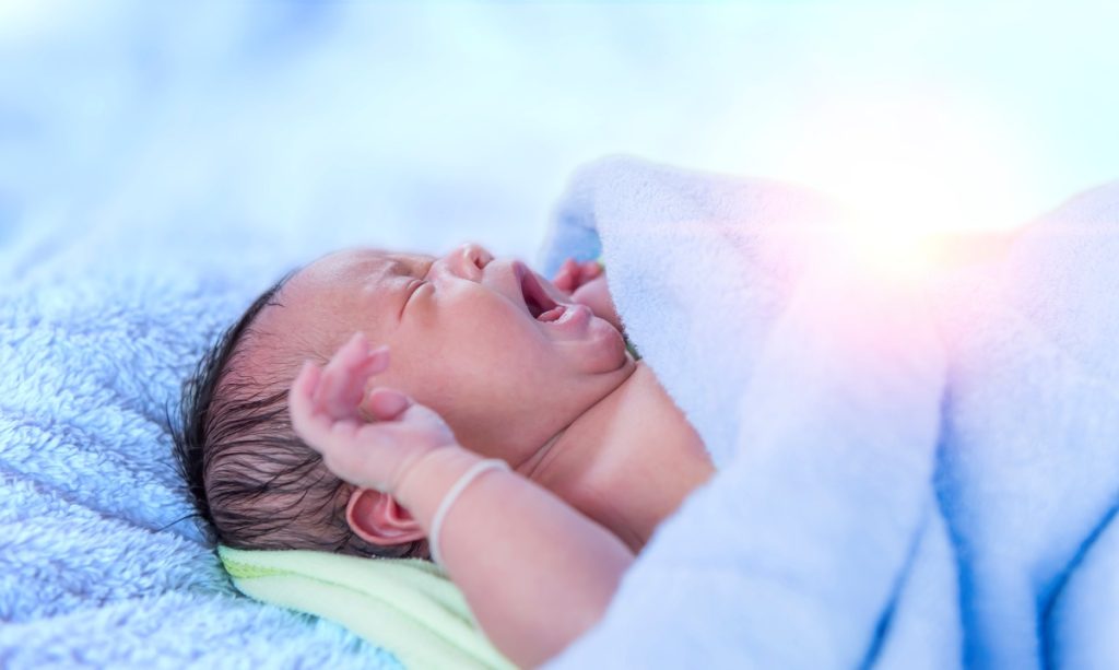 Newborn baby crying